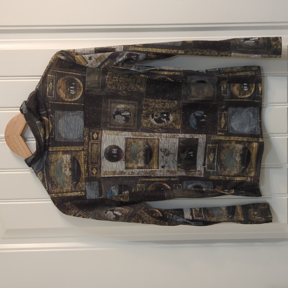 Authentic AVENTUTRES DES TOILES Abstract Art Blouse - Picture 4 of 6